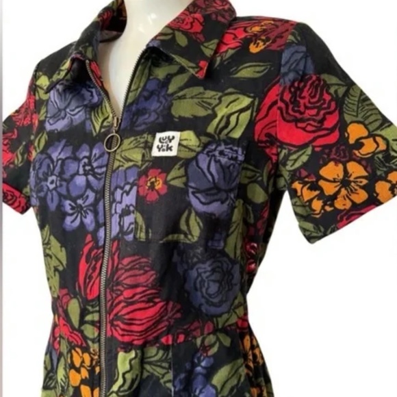 Lucy & Yak Ragan Organic Cotton Cropped Jumpsuit in Maria Print - Picture 6 of 10